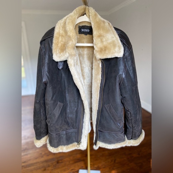 XOXO Jackets & Blazers - VTG Style B3 Aviator Bomber Military  Airforce Flying Biker 80s 90s Leather Coat